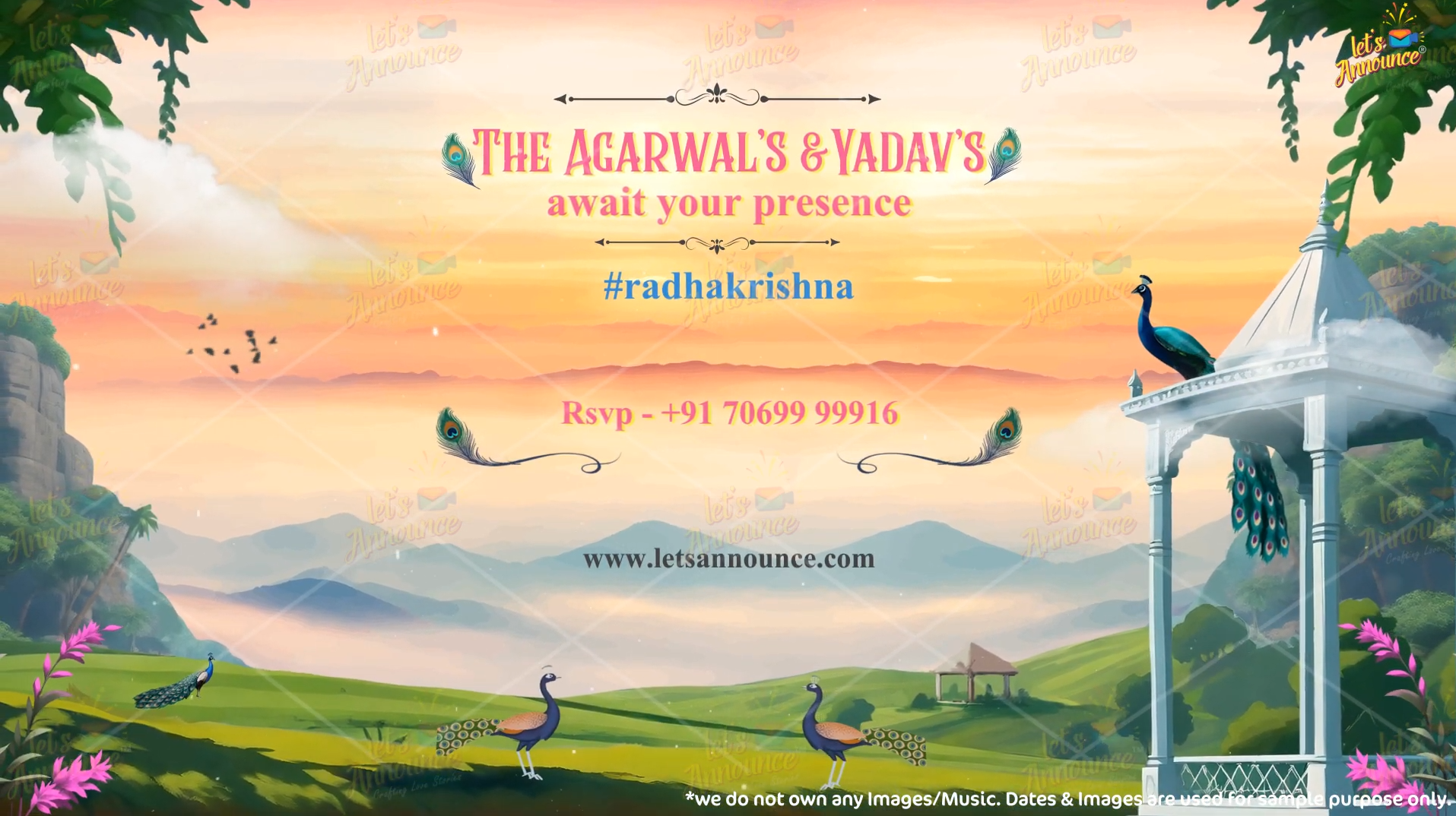 Radha Krishna Wedding Invite -80 sec (USD 110$)