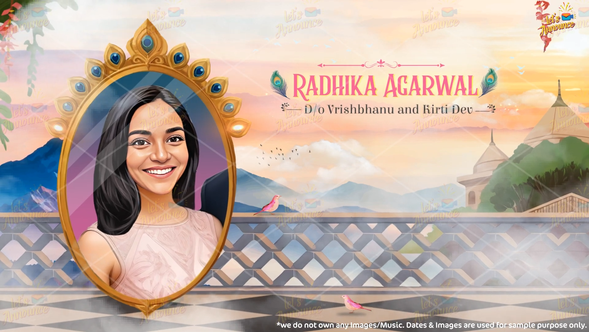 Radha Krishna Wedding Invite -80 sec (USD 110$)