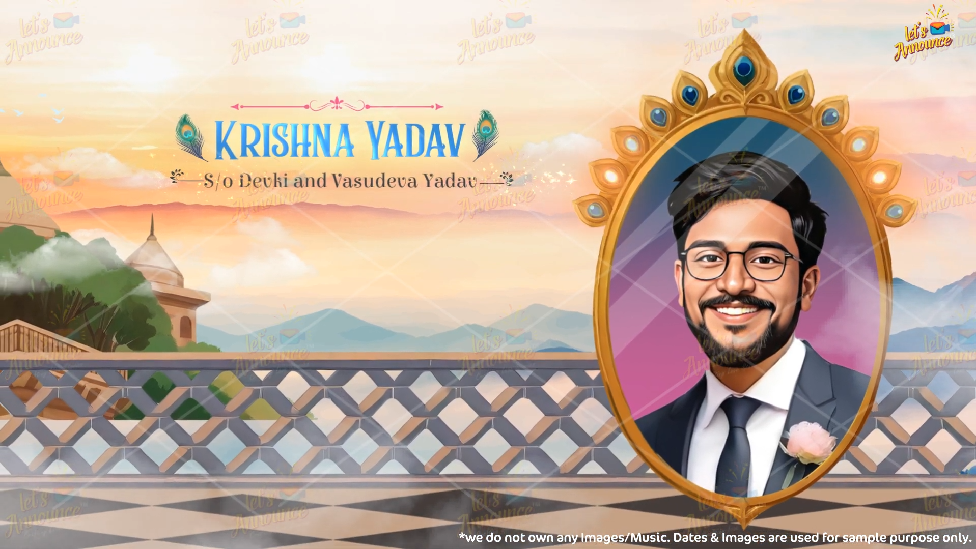 Radha Krishna Wedding Invite -80 sec (USD 110$)