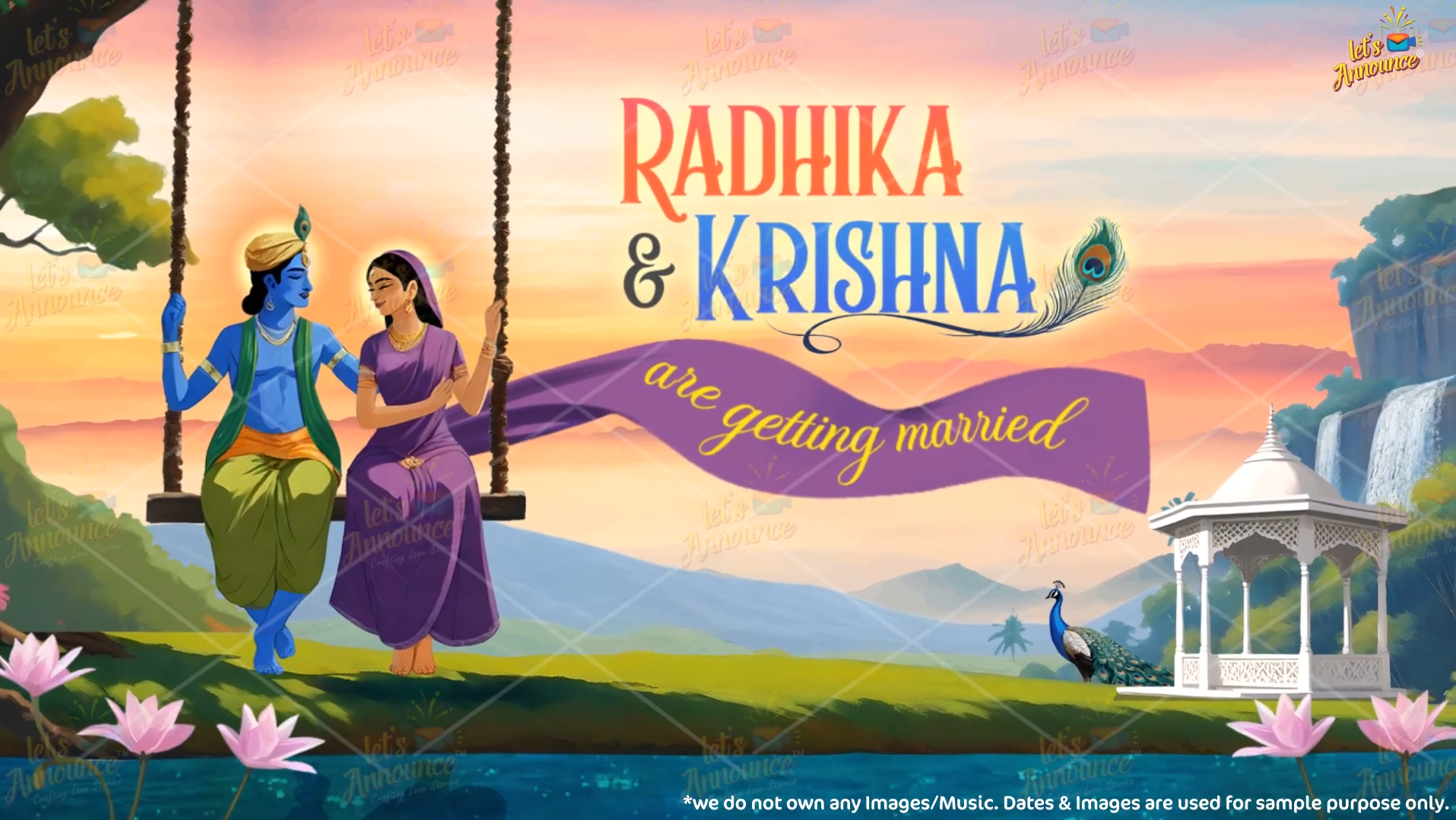 Radha Krishna Wedding Invite -80 sec (USD 110$)