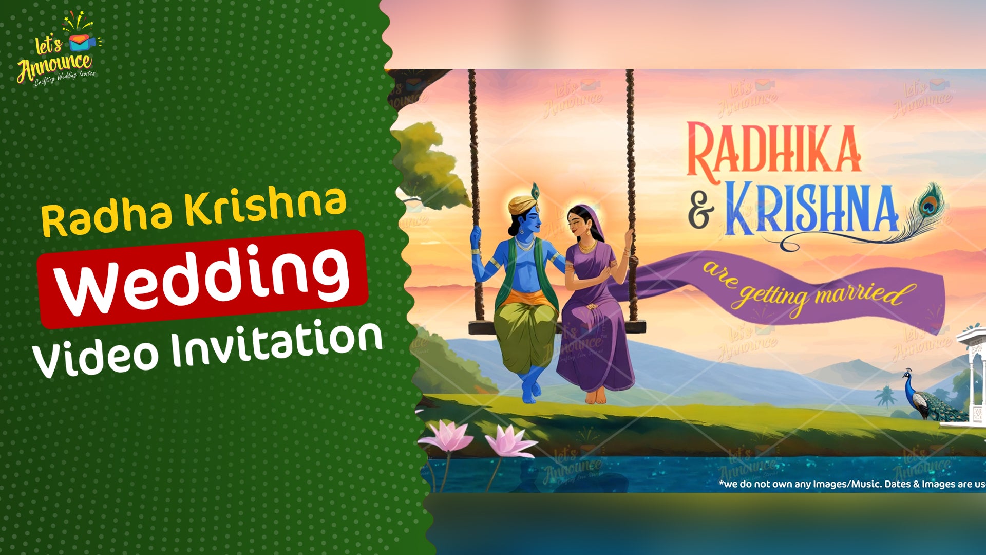 Radha Krishna Wedding Invite -80 sec (USD 110$)