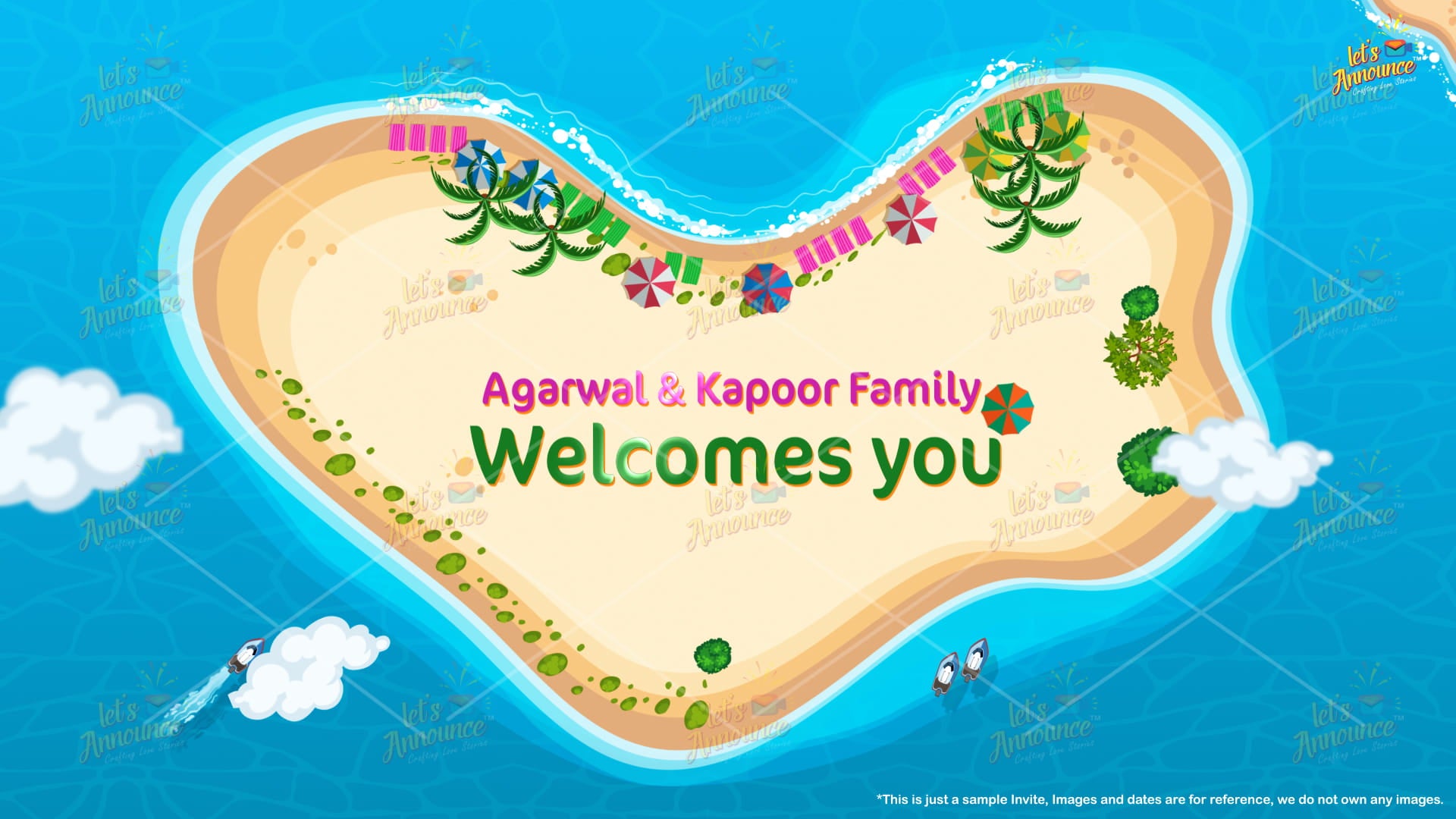 Amazing Beach Wedding Invite-61 sec (USD 100$)