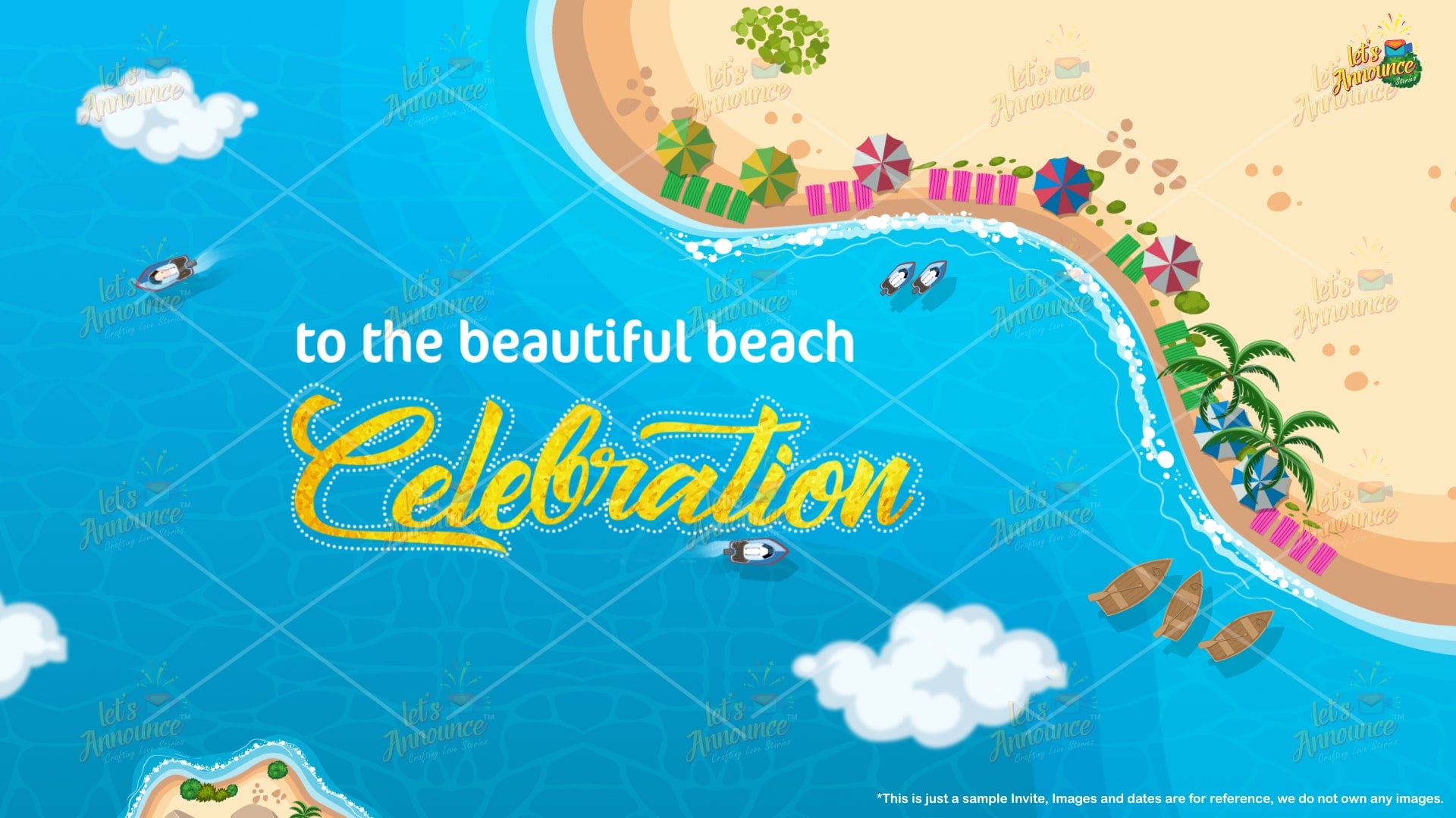 Amazing Beach Wedding Invite-61 sec (USD 100$)