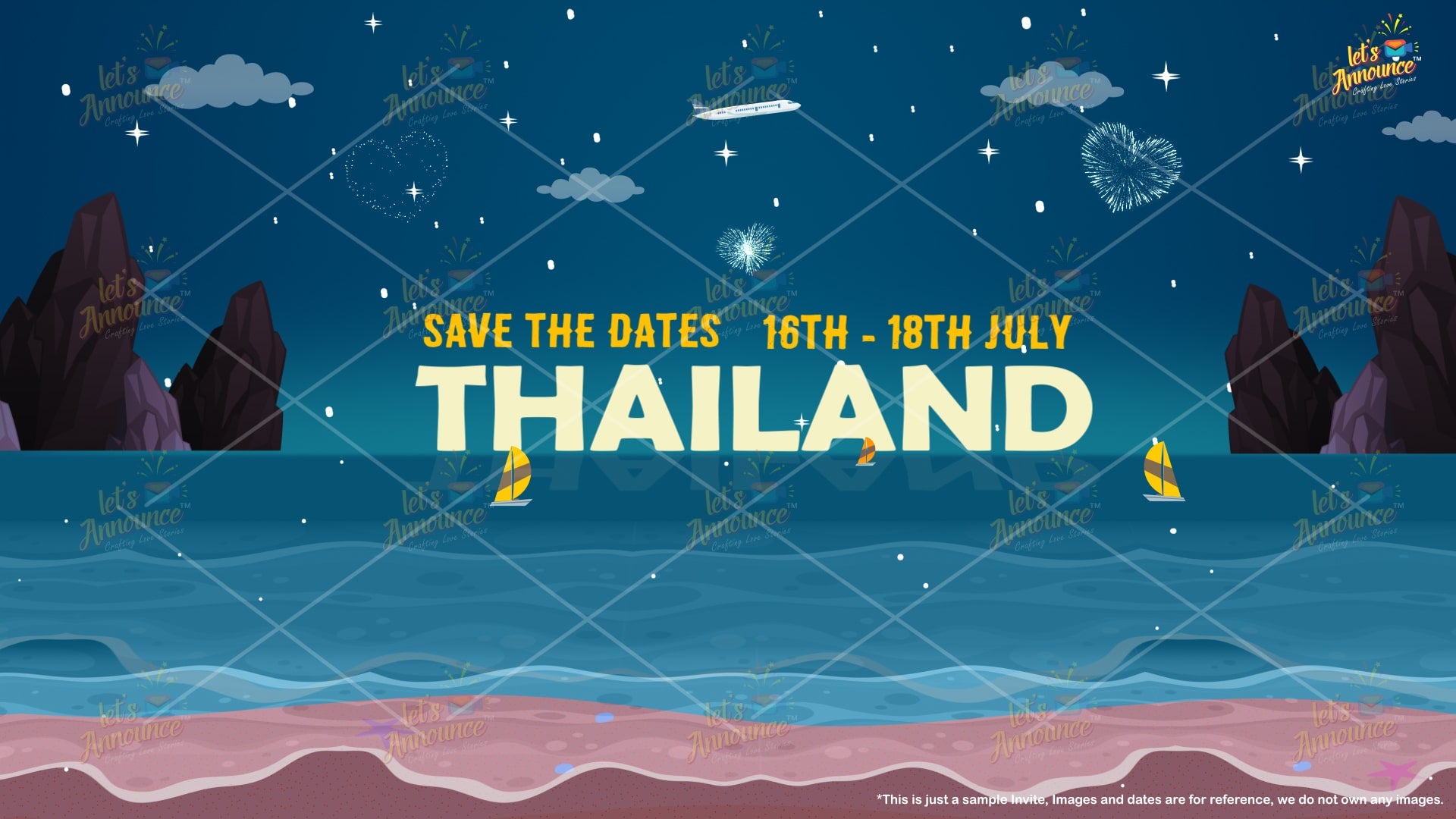 Amazing Beach Wedding Invite-61 sec (USD 100$)