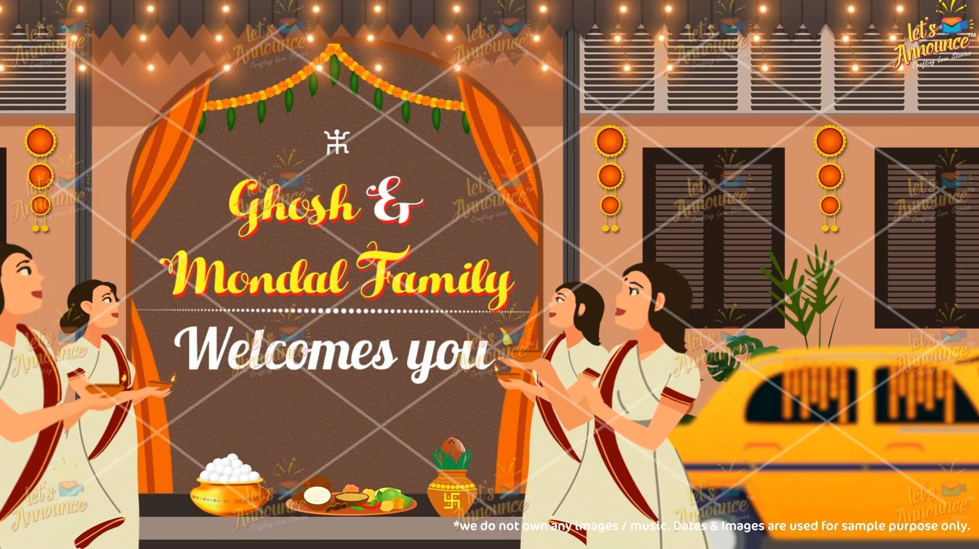Bengali wedding Invitation -90 sec (USD 99$)