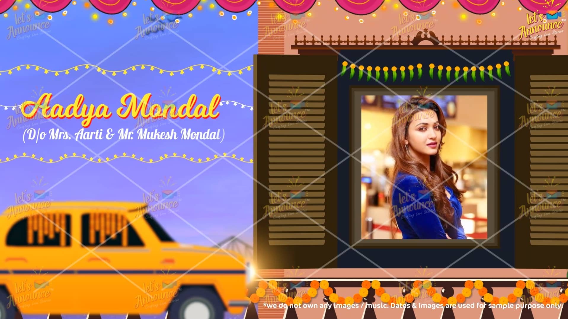 Bengali wedding Invitation -90 sec (USD 99$)