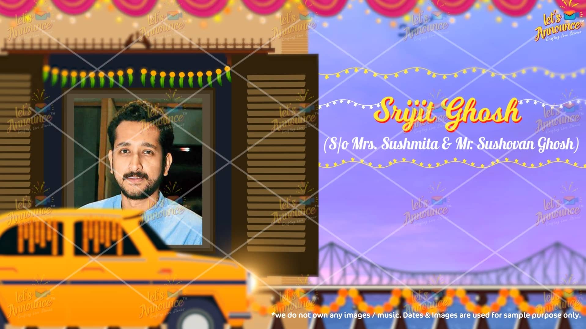 Bengali wedding Invitation -90 sec (USD 99$)