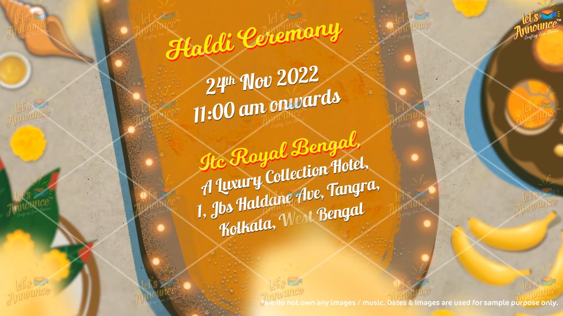 Bengali wedding Invitation -90 sec (USD 99$)