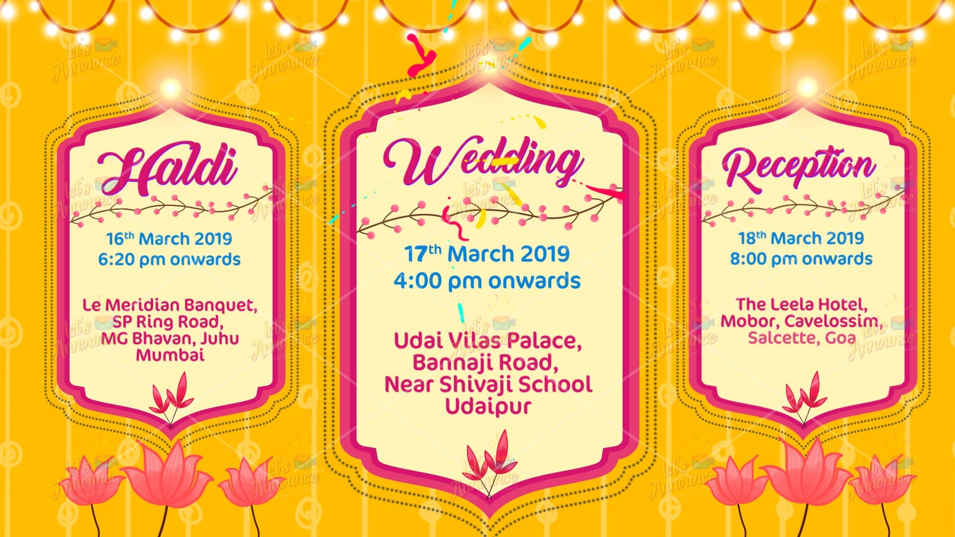 Quirky Wedding Invitation-72 sec (USD 100$)
