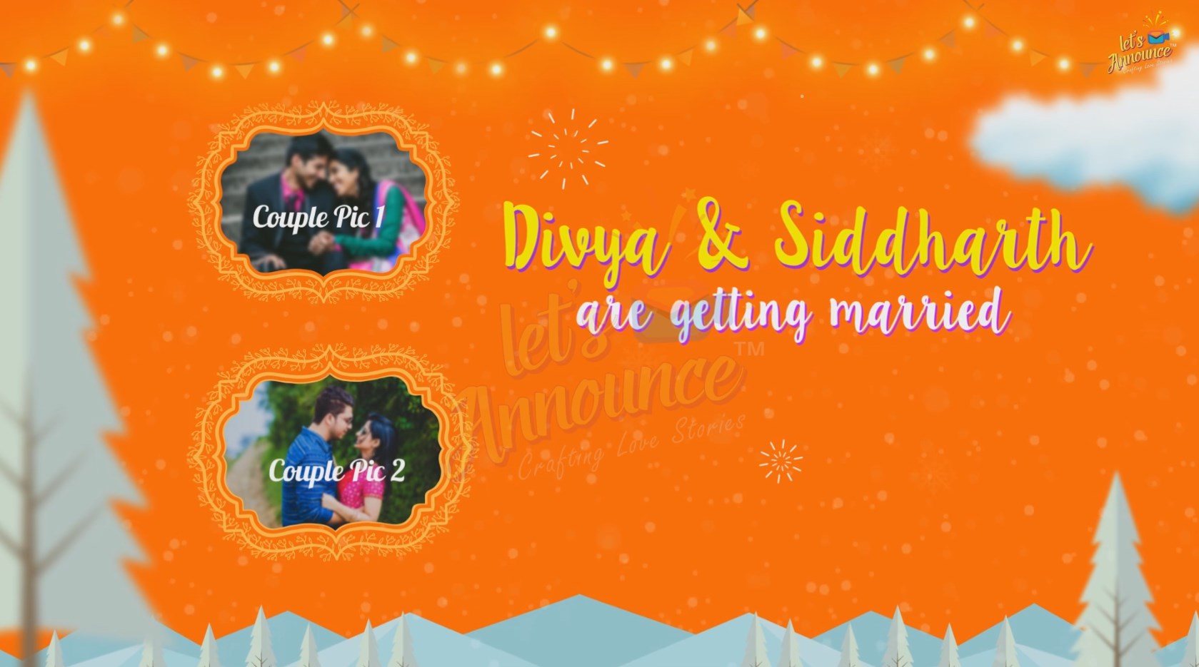 Fairytale Wedding Invite-63 sec(USD 85$)