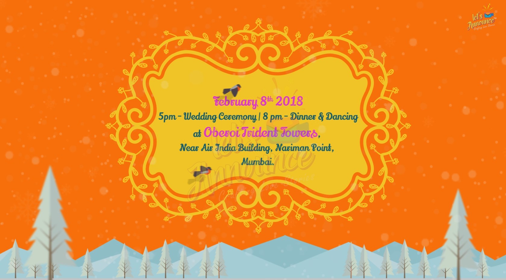 Fairytale Wedding Invite-63 sec(USD 85$)