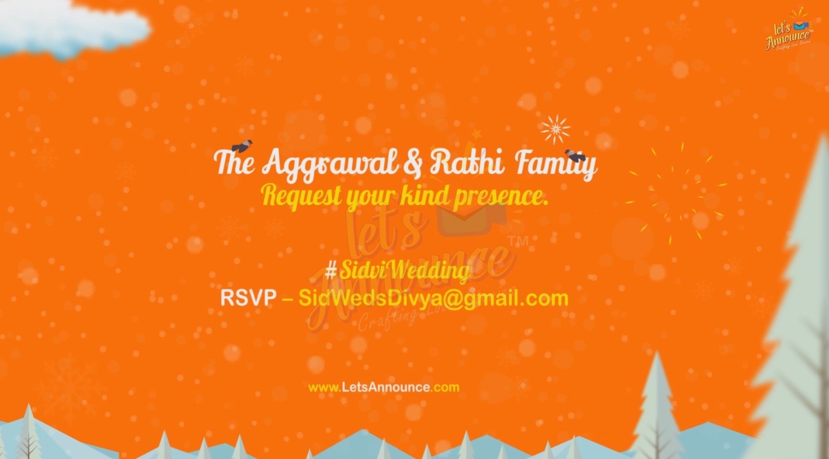 Fairytale Wedding Invite-63 sec(USD 85$)