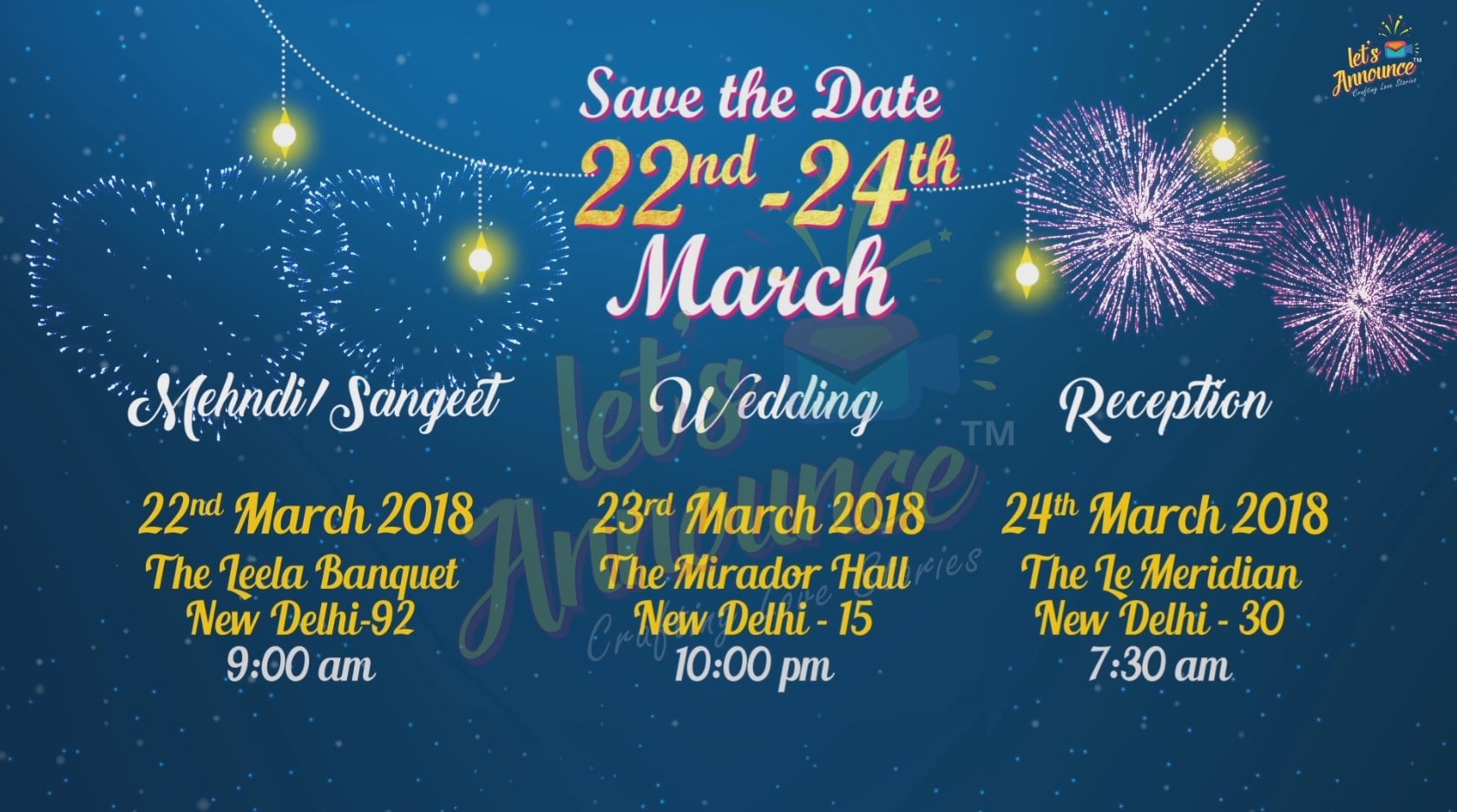 Destination Wedding Invite-75 sec(USD 105$)