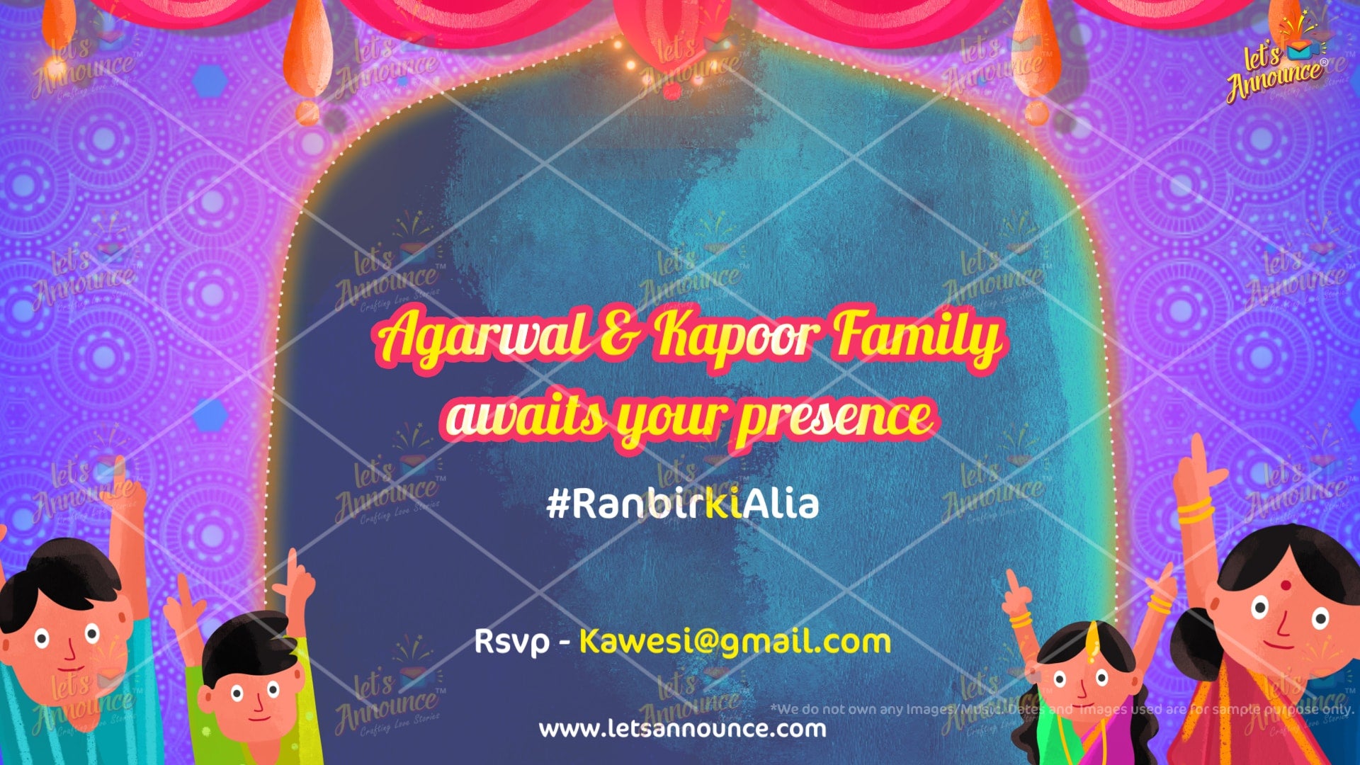 Quirky 2.0 Wedding Invitation-90 sec (USD 100$)
