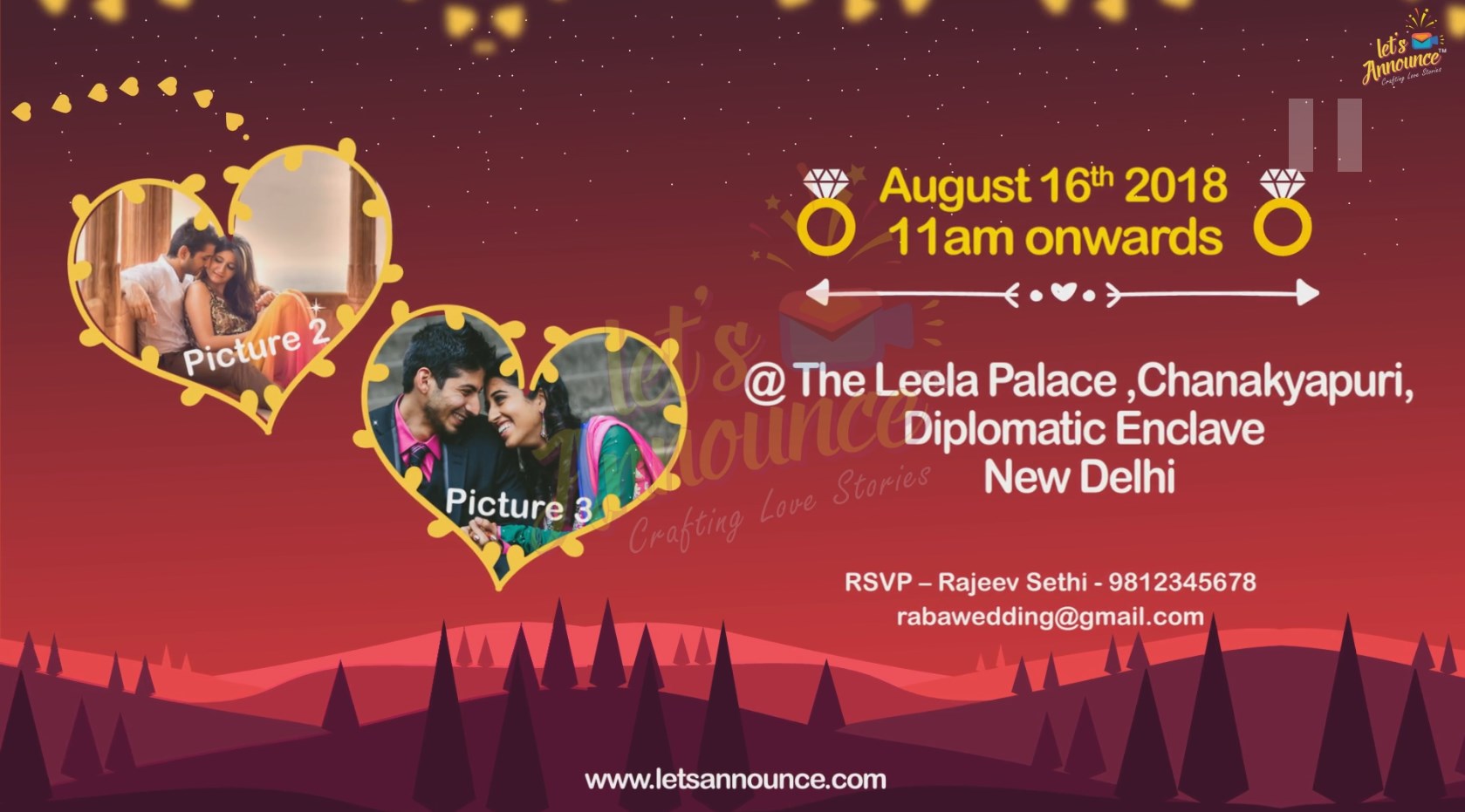 Romantic Wedding Video Invite-48 sec(USD 85$)