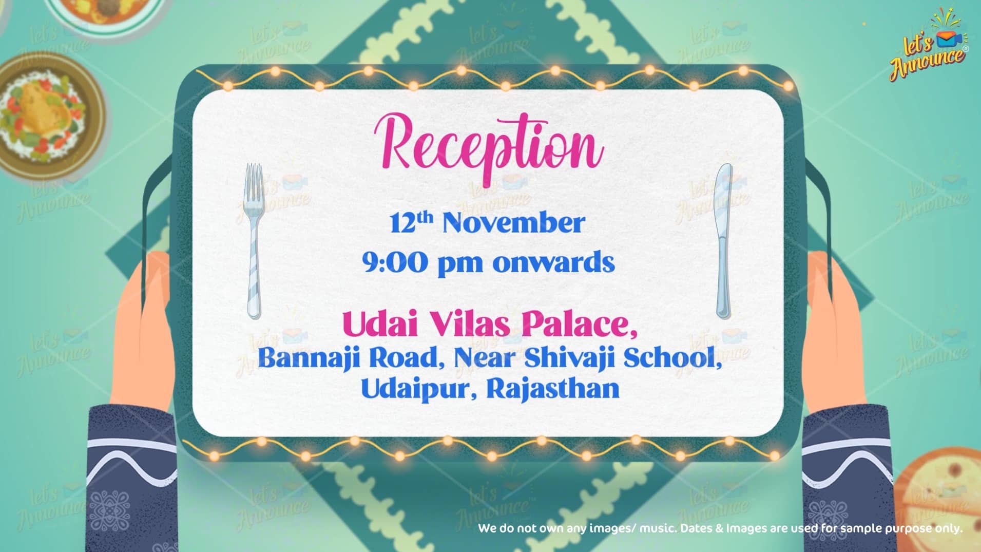 Elegant Wedding Invitation -95 sec (USD 100$)