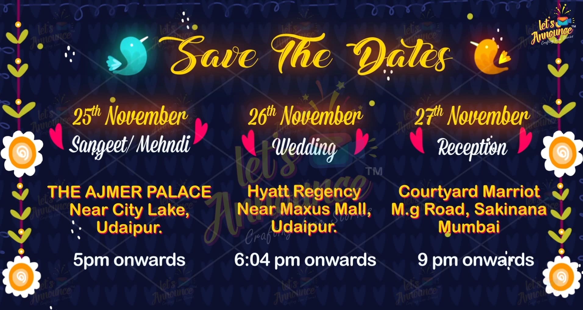 Doodle Wedding Invitation-86 sec(USD 110$)