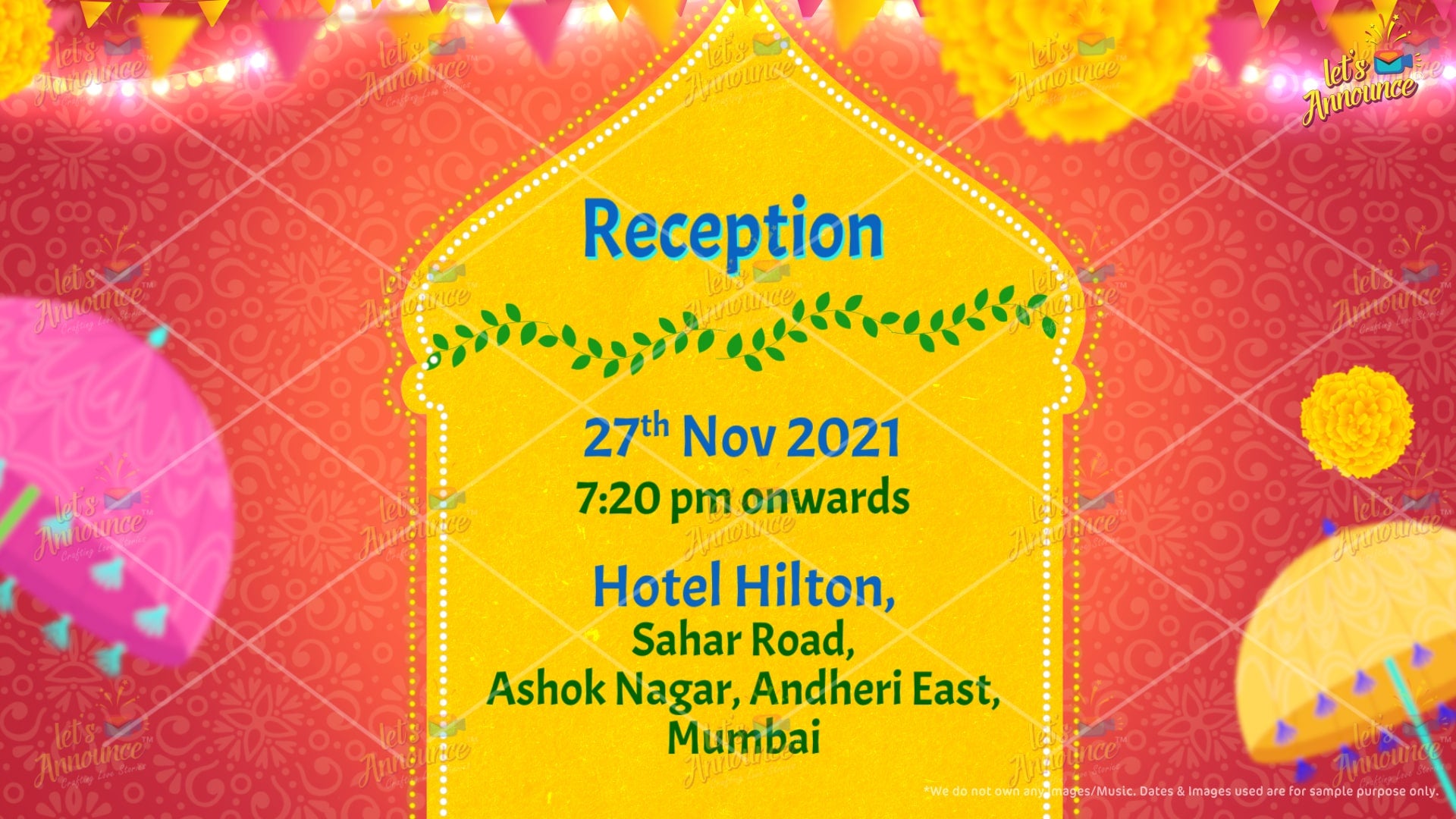Reception Wedding Invitation by www.letsannounc.com