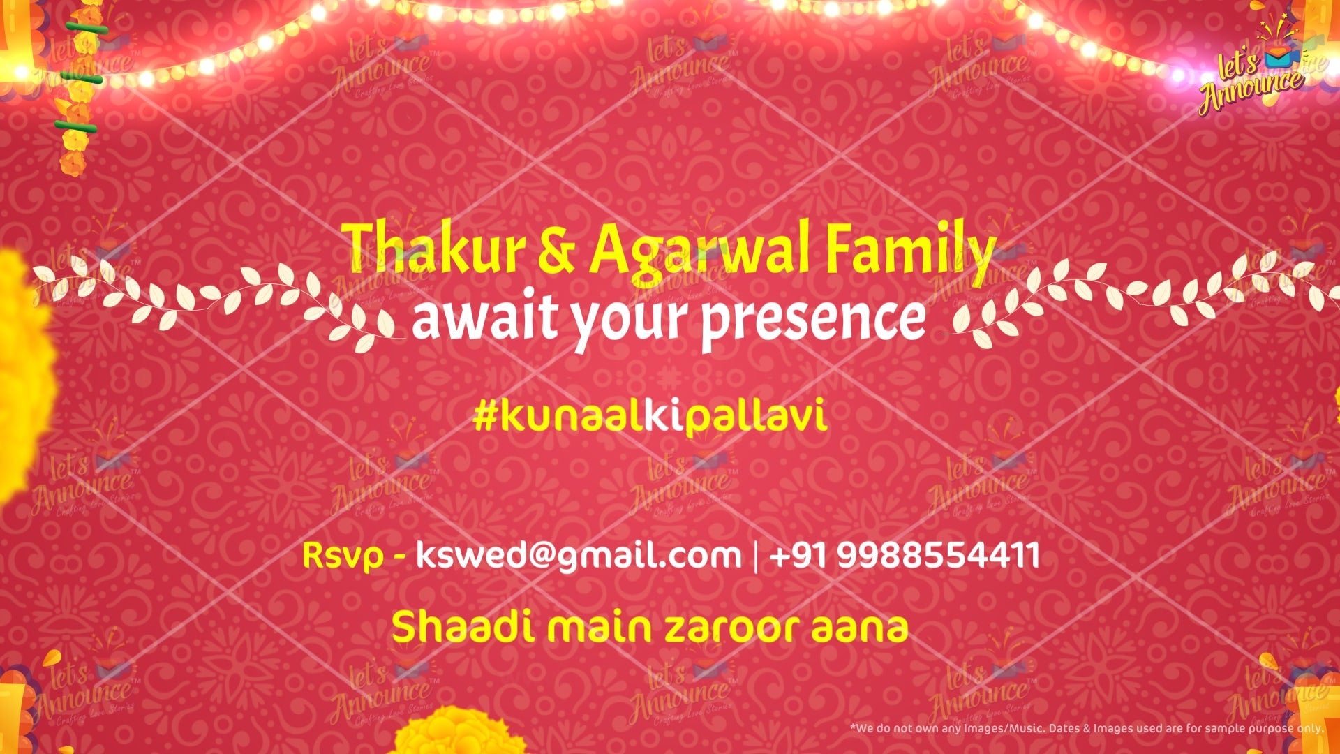 Marwadi punjabi bengali southindian Gujrati Hindu Muslim christian wedding invitation