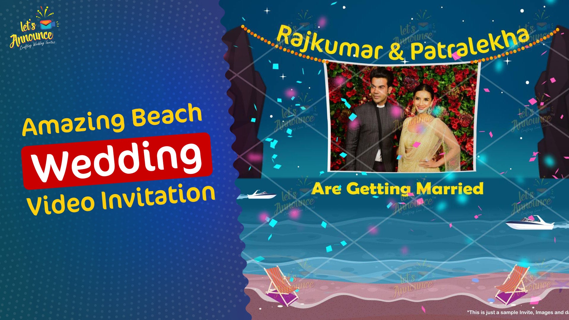 Amazing Indian Beach Wedding Invite Vertical - 90 sec (USD 99$)