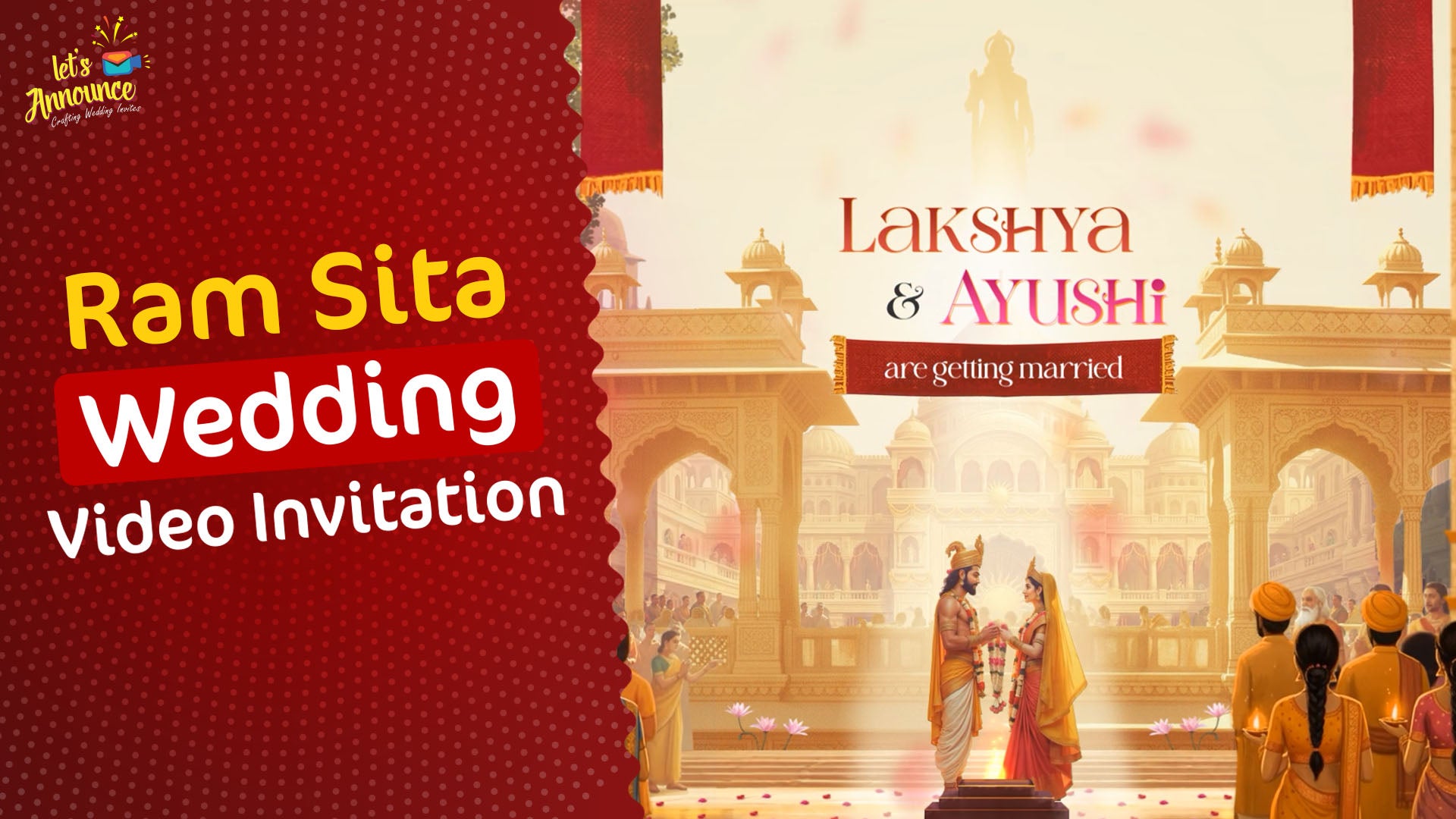 Ram–Sita Inspired Cinematic Wedding Invite -85 sec (USD 110$)