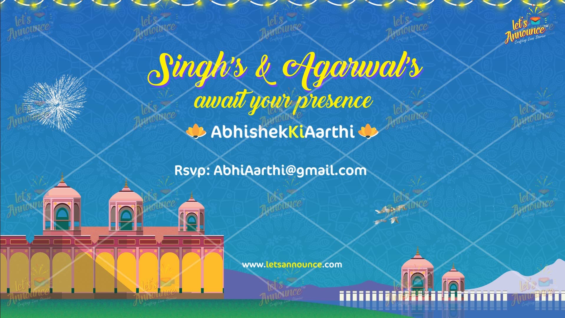 The Awesome indian wedding invite -87 sec (USD 100$)