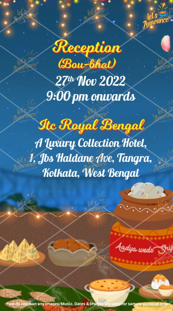 Bengali Wedding Invitation vertical - 90 sec (USD 99$)