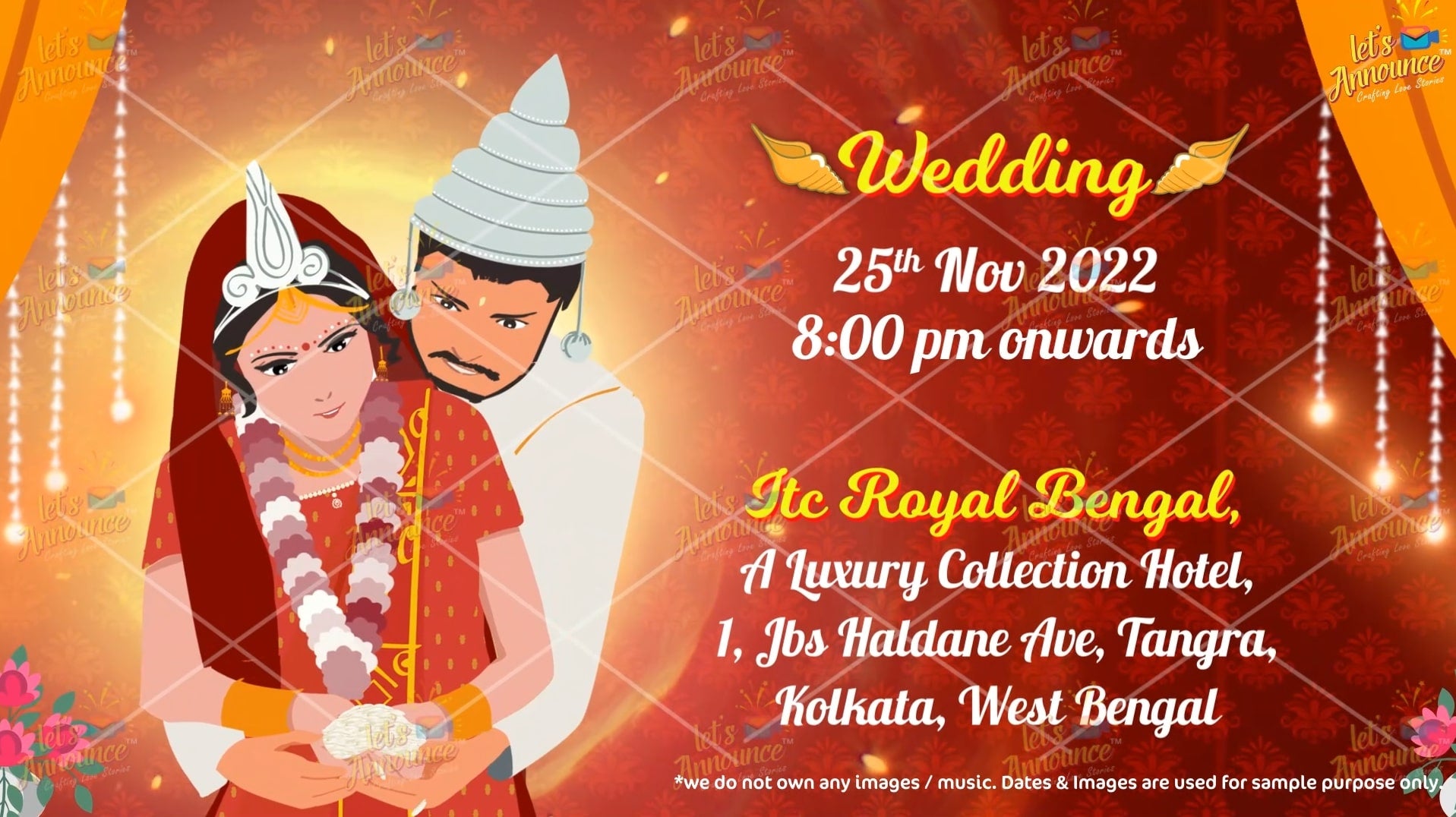Bengali wedding Invitation -90 sec (USD 99$)
