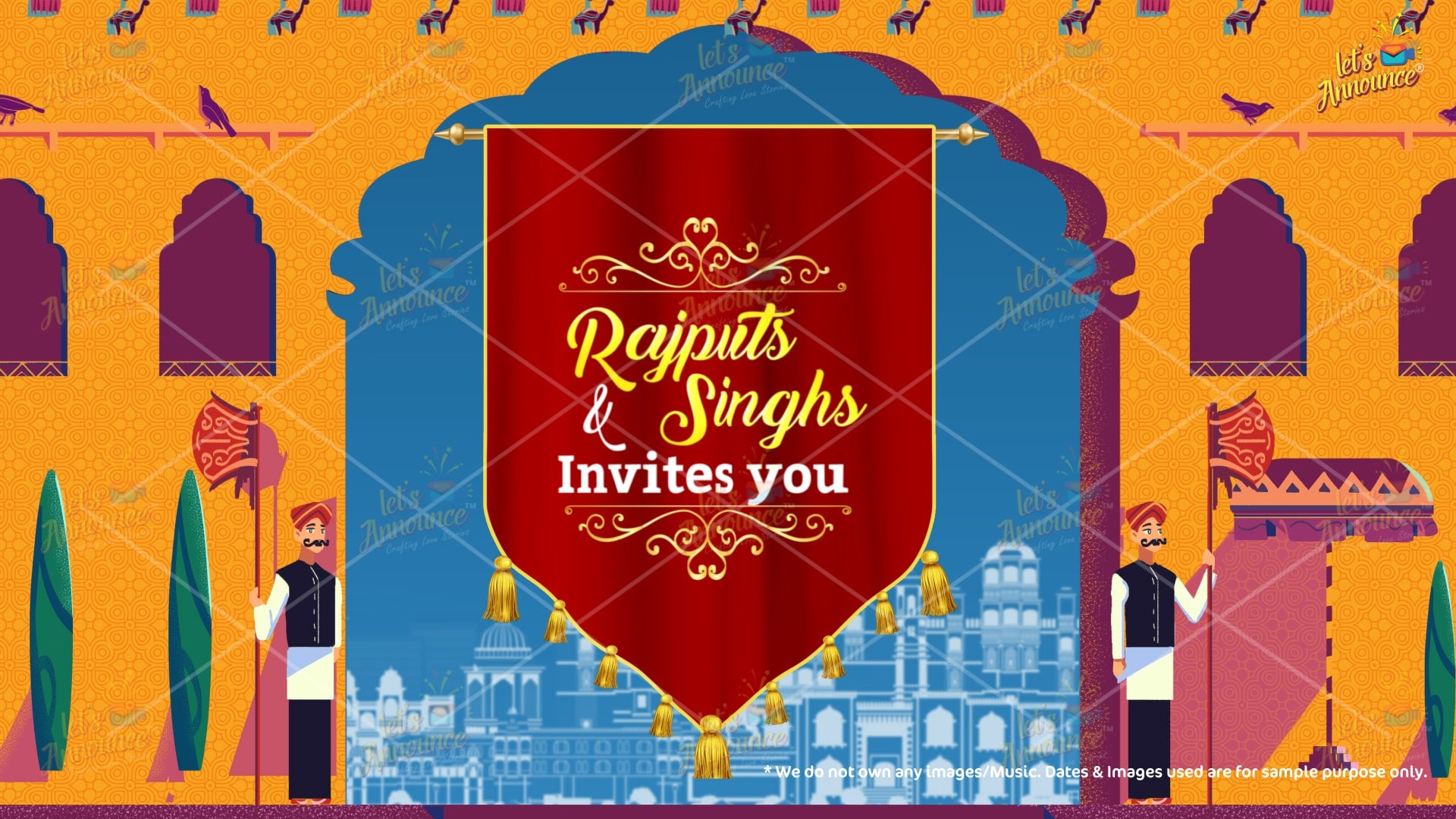 Rajasthani wedding invite -95 sec (USD 100$)