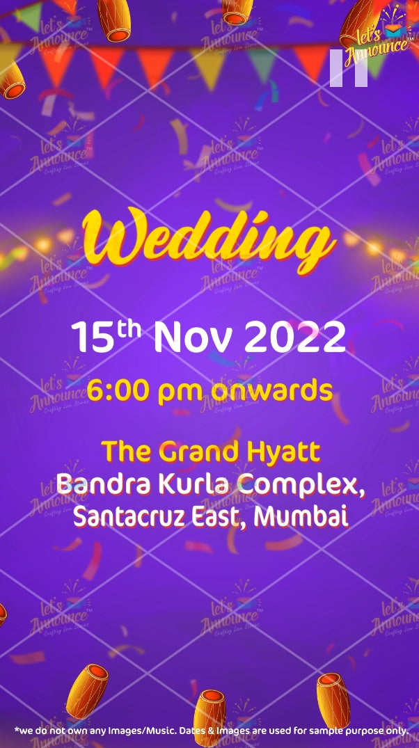 Grand Wedding 2.0 Invitation vertical - 90 sec (USD 99$)