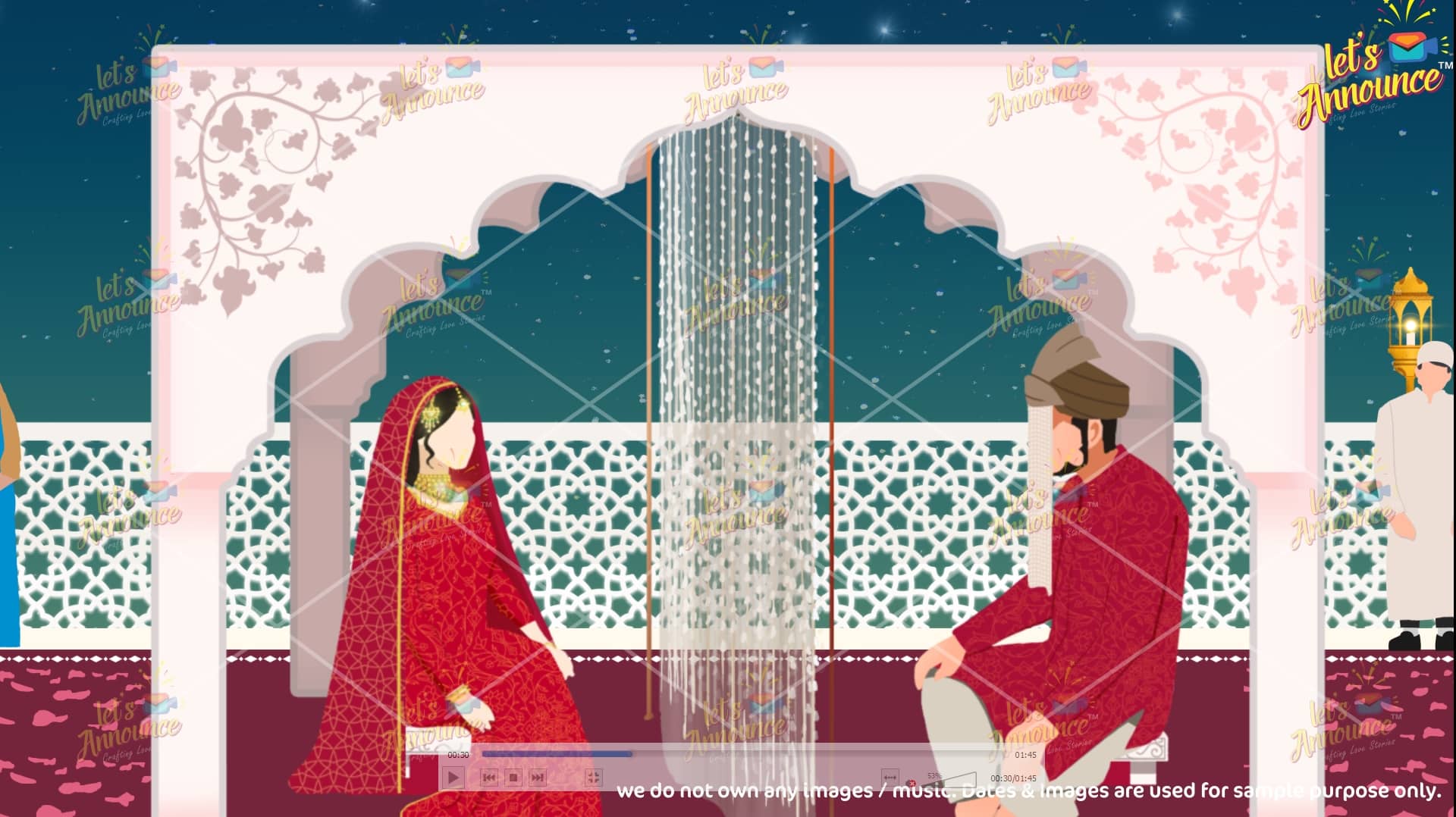 Islamic nikah wedding Invitation -90 sec (USD 99$)
