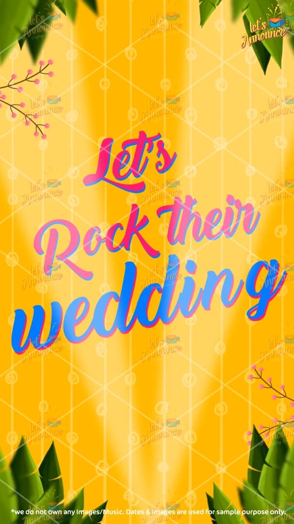 Quirky Wedding Invitation Vertical -95 sec (USD 100$)