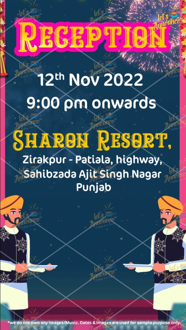 Punjabi Wedding Invite 2.0 Vertical -90 sec (USD 99$)