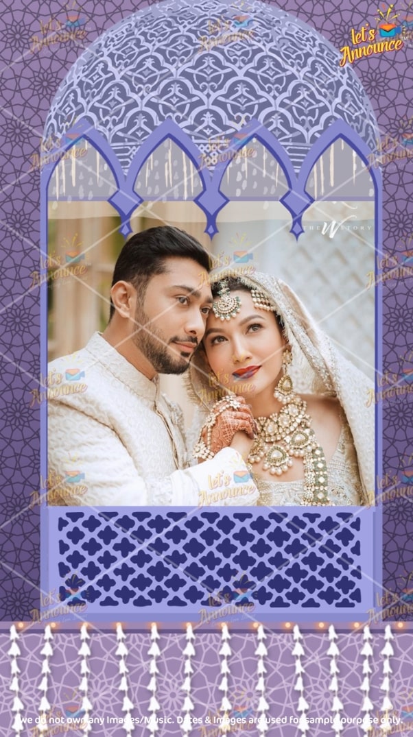 Islamic nikah wedding Invitation Vertical -90 sec (USD 99$)